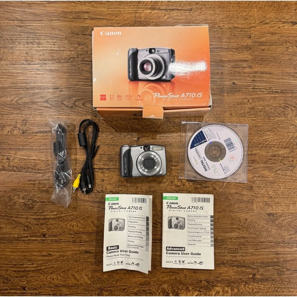 Canon PowerShot A710 IS 7.1MP Digital Camera 6x Zoom Silver Tested